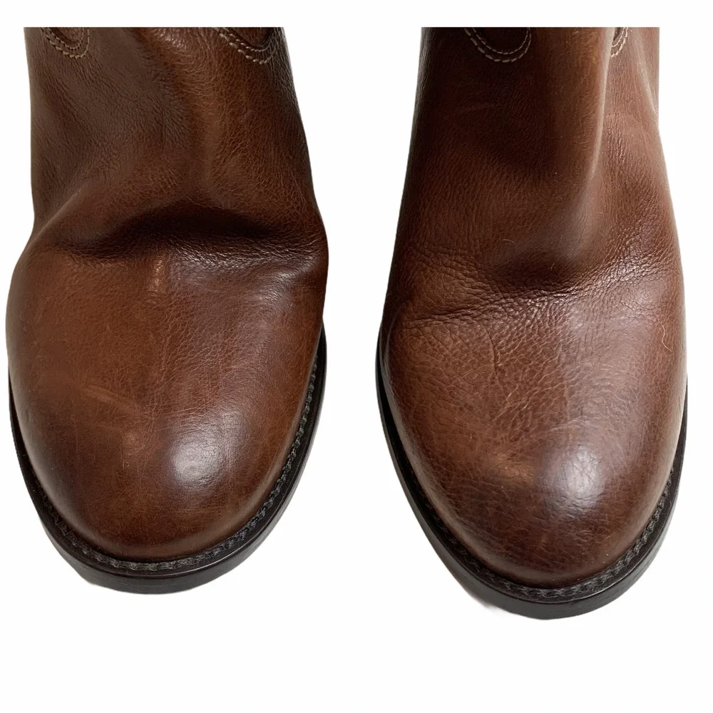 J. Crew Tenley Leather Mid Calf Boots 9.5 - Picture 6 of 8